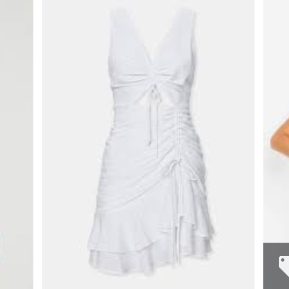 Cutout Runched Mini Dress